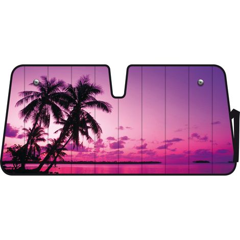 Scudo termico per parabrezza - 68x147 cm - Palm Beach Sunset (1/3)