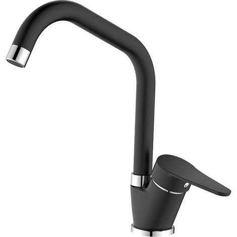 rubinetto cucina "allen" monocomando bocca alta nero, d 40 mm (1/3)
