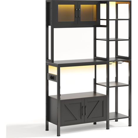 CAIziÉtagère de rangement avec prise électrique, lumière LED et porte-gobelet (1/5)