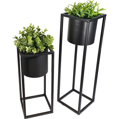 Pflanztopf rund auf Ständer 2er Set - 1x 35cm + 1x 50 cm