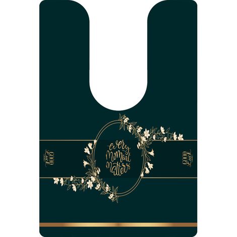 U-shaped toilet mat, waterproof and stain-resistant PVC floor mat, non-slip mat for bathroom - GOOD Jasmine - 4550cm