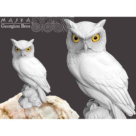 Gufo - simbolo di Atena - alabastro greco