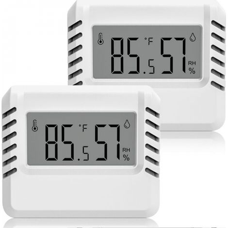 Digital Thermometer Hygrometer, 2pcs Mini Indoor Thermometer, Large LCD Display, Portable, Min/Max Recording, for Home Terrarium Baby Room Incubator Cellar (1/5)