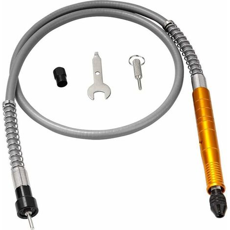 DEESSE SHOP - Mandrin de câble d'extension de foret électrique flexible de 3 mm pour outil de meuleuse rotative compatible avec clé (doré) (1/5)