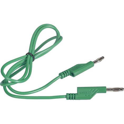 VOLTCRAFT Cordon de mesure Banane mâle 4 mm Banane mâle 4 mm 1.00 m vert 1 pc(s) (1/4)