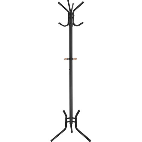 SONGMICS Appendiabiti da Terra, Attaccapanni Autoportante in Metallo, Altezza 178 cm, 12 Ganci, per Vestiti, Cappelli, Borse, Nero RCR17B (1/9)