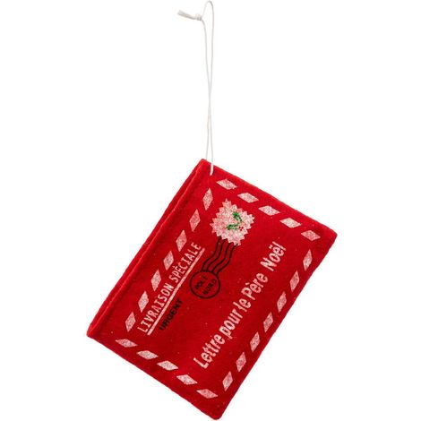 Sujet Umschlag 12cm Filz rot - Feeric lights & christmas