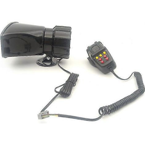 Megáfono para coche, bocina de alarma de 7 tonos, 12 V, 100 W, altavoz potente, sirena de bomberos, ambulancia y policía. (1/4)