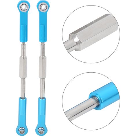 1 Paire de Biellettes en Alliage d'Aluminium Bleu pour Voiture RC 1/8 HSP 94762/94763, Pièce Métallique de Rechange (1/5)