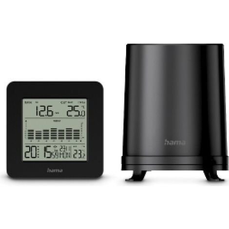 Hama Wetterstation Mykonos mit Regenmesser & Funkwecker