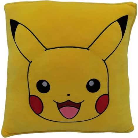 Premium Kissen - Quadrat - POKEMON - Pikachu - Mikrofaser - 40 cm