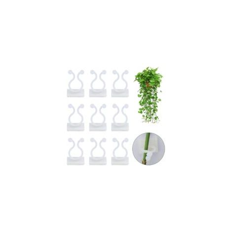 300 clips de soporte para plantas trepadoras, clips de pared para plantas trepadoras, clips especiales para plantas trepadoras - blanco - Crezuo (1/4)
