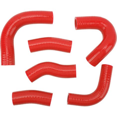 Kit de durites de liquide de refroidissement en silicone résistant à la chaleur et étanche pour radiateur Magna VF1100C VF1000C V65 (rouge) (1/5)