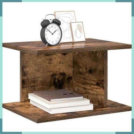 891177 Table de chevet 2 pcs Chêne fumé 40 x 30 x 25 cm (1/5)
