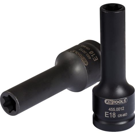 3/4" Kraft-Stecknuss Torx, lang, E18 (1/5)