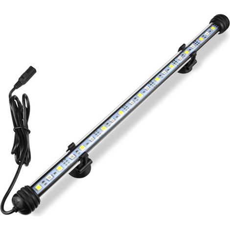 Lampe LED submersible étanche pour aquarium, barre lumineuse avec commande filaire, minuterie 6/10/12 h, 10 niveaux d'intensité - M (1/5)