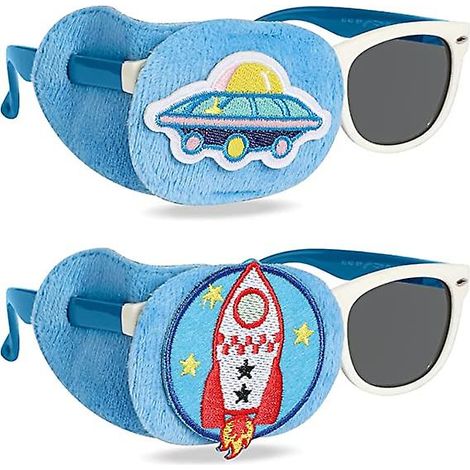 Cache-œil licorne pour le traitement de l'amblyopie - 2 pièces, cache-œil de qualité médicale pour enfants et adultes - Compatible avec les lunettes - Œil droit (1/5)