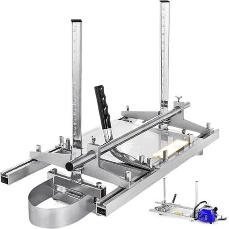 Moulin à tronçonneuse fraisage de planches 24 36 48 pouces barre de guidage bois bois outils de coupe Portable aluminium acier scierie à chaîne(14-36 Inch) (1/5)