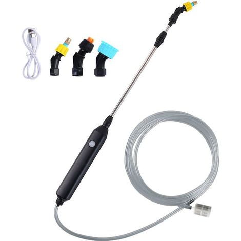 Arrosoir électrique pour arroser les fleurs, pistolet électrique pour le jardinage, la désinfection et la pulvérisation, pulvérisateur domestique, pistolet électrique portable + tuyau d'eau de 3 m (1/5)