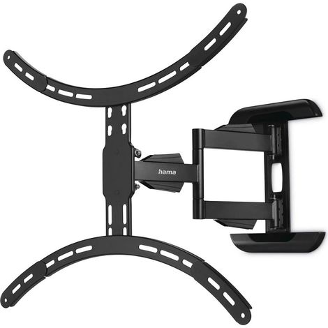 Soporte mural televisor, negro, doble brazo articulado, de 37 a 75 pulg, carga máx. 45 kg