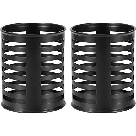 2 Pice-stylo En Mtal Ronds Pot  Crayons Multifonction Porte Crayons Papeterie De Stockage Organiseur Pour Domicile, Cole, Bureaus (1/5)