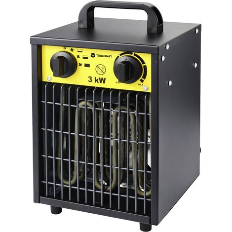 TOOLCRAFT TO-8578335 Riscaldatore da cantiere 3000 W Nero Giallo (1/5)