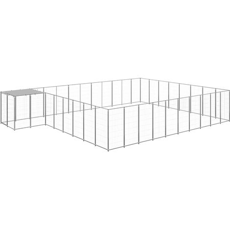 Maison Exclusive - Gabbia per Cani Argento 25,41 m² in Acciaio (1/5)