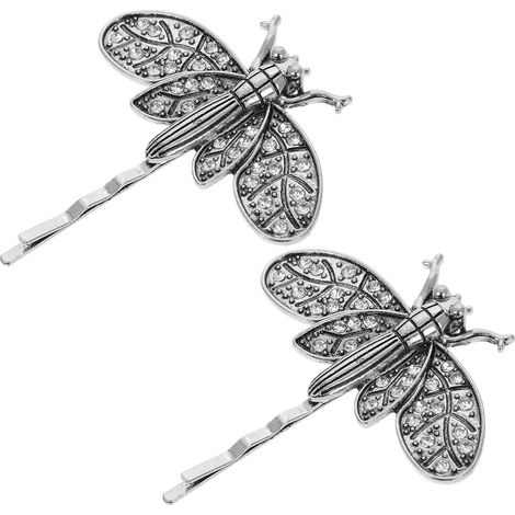Barrettes Cheveux Libellule avec 2pcs en Alliage, Épingles Rétro pour Femmes et Filles lors d'Anniversaires et Mariages (1/5)