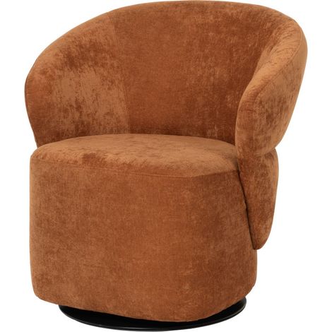Amadeus - Fauteuil Alma orange  en tissu (1/5)