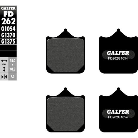 PLAQUETTES DE FREIN GALFER KH322/4 SEMI-DATA AVANT (BREMBO)