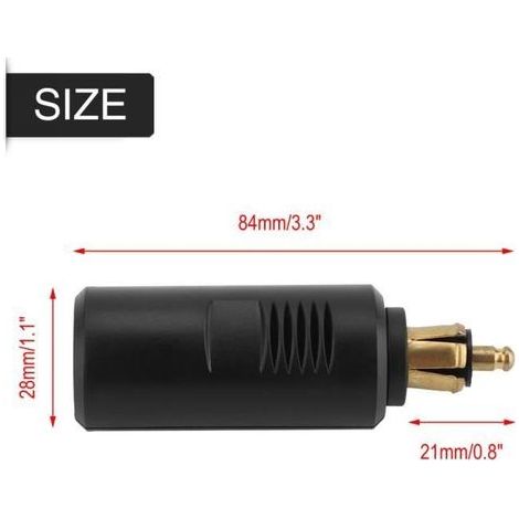 12V europäischer Motorrad-Zigarettenanzünderadapter für DIN-Stecker (1/4)