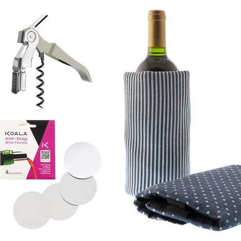 Apérifun - Set initiation 3 pièces pour la dégustation des vins - Bleu (1/5)