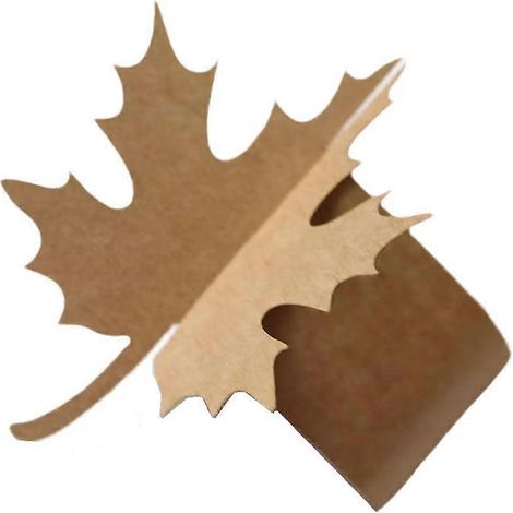 Anneaux de serviette en papier automnaux, ronds de serviette autocollants pour Thanksgiving, 50 pièces, motifs feuilles d'érable, décoration de table (1/5)