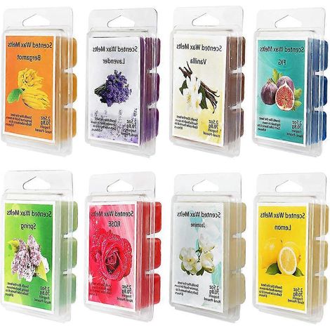 Duftwachs-Tarts – 8er-Set, verschiedene Duftwürfel/Tarts – Jasminrose