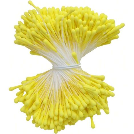 390 pièces 2 mm d'étamines de fleur artificielle, pour décoration de fleurs à la maison, étamines de fleurs factices, bricolage mariage, décoration de pièce