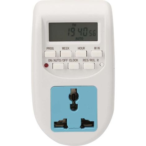 Programmierbarer digitaler Innentimer mit LCD-Anzeige für Steckdosen, Lampen und Ventilatoren (1/3)