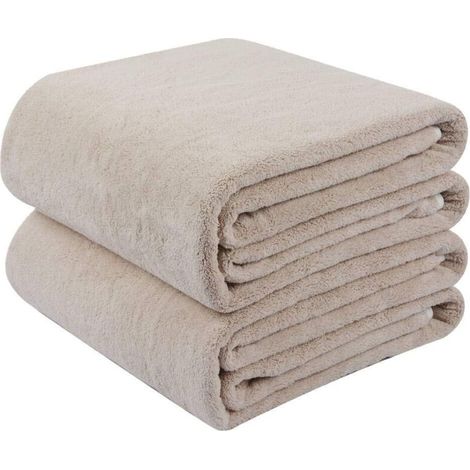 Serviette De Bain - Microfibre - 170 x 90 cm - Pour Piscine Gym Camping Yoga Voyage - 2 Pièces (1/4)