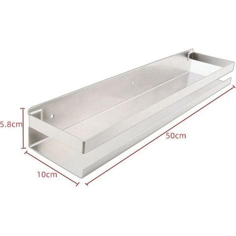 Estante de ducha de acero inoxidable de 50 cm, estante de pared para baño, organizador de almacenamiento. (1/3)