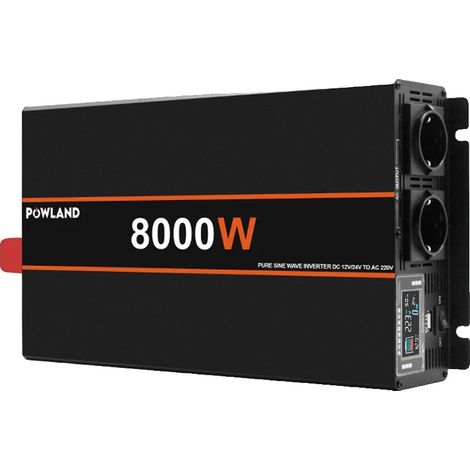 Onduleur, Onde Sinusoïdale Pure, Double Prise, 8000W-a, europe-c, 24V-a (1/2)