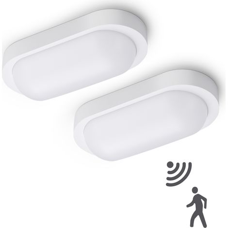 Oraymin – Pack de 2 Applique murale LED extérieure 18W – IP65 Pour Environnements Humides – Blanc Neutre 4000K – Lumens 1710 – Finition noire (1/5)