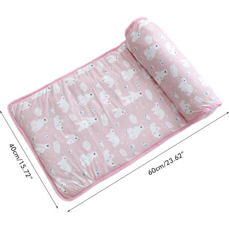 Alfombrilla refrescante para gatos, alfombrilla refrescante de 60x40 cm para perros con almohada, alfombrilla refrescante autoenfriadora para mascotas que se mantiene fresca por más tiempo.