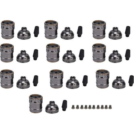 Support Lampe Rétro 10 Pièces Douille Plafond Aluminium Durable Élégante Ampoule E26 E27 (1/4)