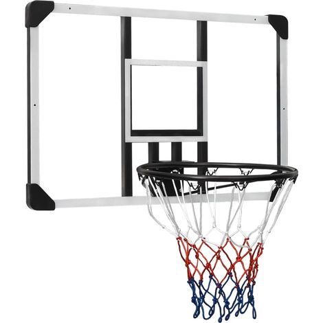 Panier de basket,Panneau de basket-ball Transparent 90x60x2,5 cm Polycarbonate -97337 (1/5)