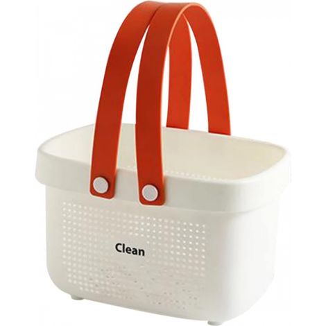 Panier rangement salle bain cube plastique pour articles de toilette (1/5)