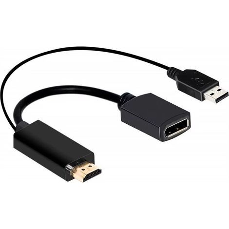 Cable Adaptateur 4K 60 Hz Compatible Vers Convertisseur 1080P 120 Hz Compatible Vers DP pour PC TV pour PS4 (1/2)