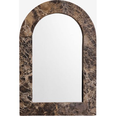 SKLUM Wandspiegel aus Naturstein Alune 60 x 90 cm Brauner Marmor Emperador (1/5)