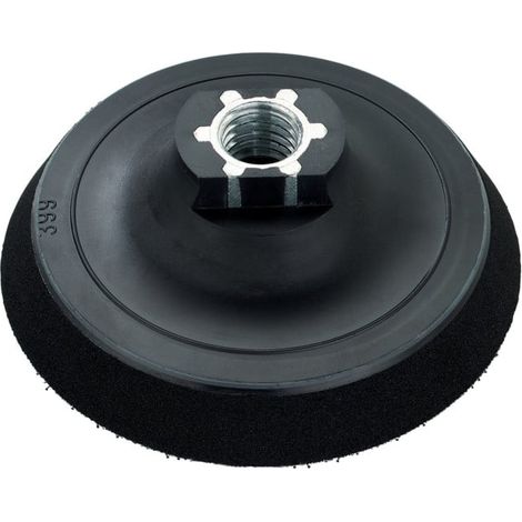 Plateau auto-agrippant 115 mm 5/8", pour la fixation d'accessoires de ponçage et de lustrage metabo (1/2)