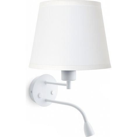 Aplique De Pared "PAIR" E27 Con Foco LED De Lectura 3W - Blanco