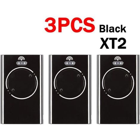 Lot de 3 télécommandes 868 MHz – Compatible FAAC XT4 868 SLH LR, XT2 868 SLH LR – Réf. 787010, 787009 – Noir