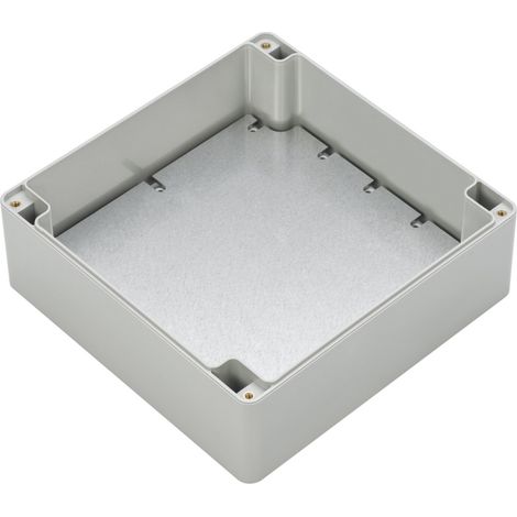 Boîtier RS PRO en Polycarbonate, 105 x 105 x 60.1mm, Gris IP67, Blindé ( Prix pour 1 ) (1/3)